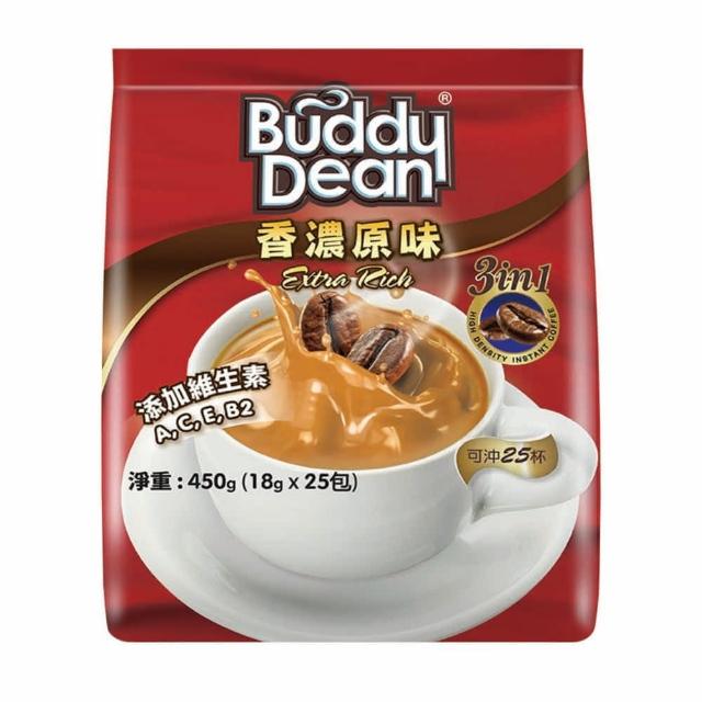 【Buddy Dean 巴迪】三合一咖啡-香濃原味1包(18gx25入/包)