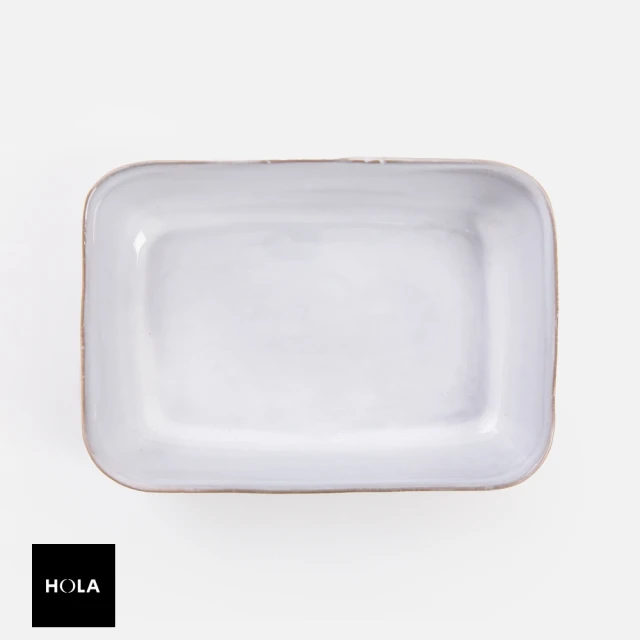 【HOLA】NOSSE Svelte 陶瓷方盤20cm 灰白