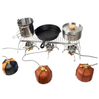 【May shop】CLS加長戶外鍋架露營攜帶折疊不鏽鋼爐頭支架(野餐烤肉架烤網)