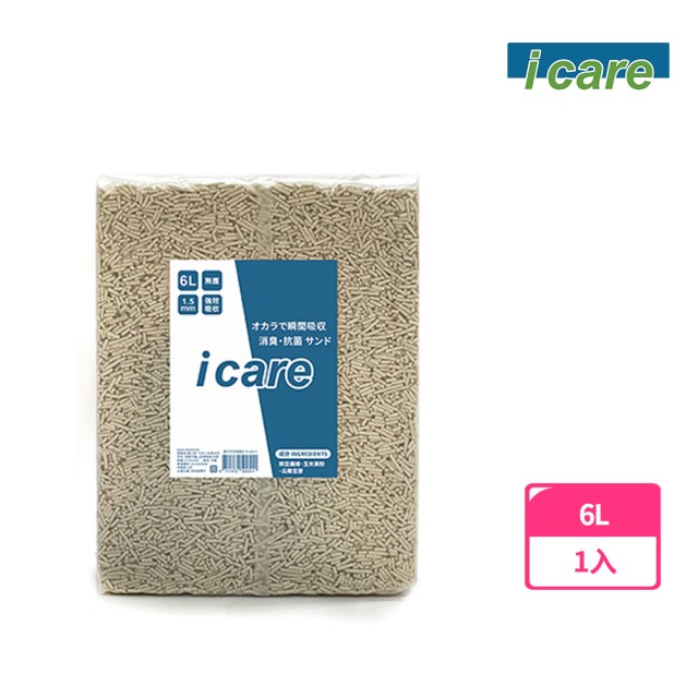 【i care 愛可兒】瞬凝可分解豆腐貓砂6L-特優A級(除臭貓砂)