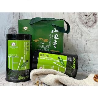 【百香】臺灣友善耕作綠茶茶葉150g x2入禮盒 半球形綠茶茶葉(百香茶葉 100%臺灣茶 綠茶 茶葉禮盒 禮盒)