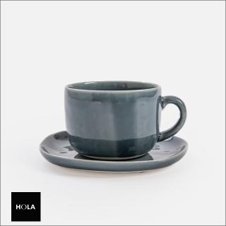 【HOLA】NOSSE Svelte陶瓷杯盤組350mL 深藍