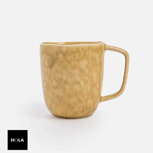 HOLA WAGA 斑斕陶瓷亮釉馬克杯400mL 黃
