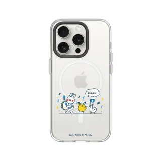 【RHINOSHIELD 犀牛盾】iPhone 12系列 Clear MagSafe兼容 磁吸透明手機殼/music!(懶散兔與啾先生)