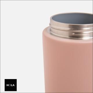 【HOLA】手提陶瓷易潔層保溫杯500ml-礦石粉