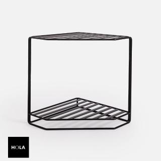 【HOLA】Ink鐵線收納三角層架黑