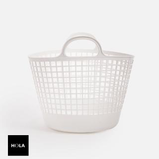 【HOLA】Like-it手提洗衣籃M 圓形白