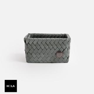 【HOLA】Handed By Fit編織方形分隔籃tiny 藍綠