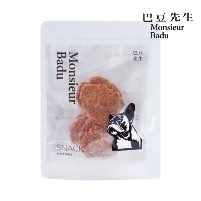 【Monsieur Badu 巴豆先生】寵物天然零食 80g/包(寵物零食、肉乾)