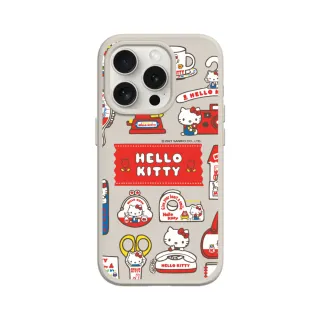 【RHINOSHIELD 犀牛盾】iPhone 14系列 SolidSuit MagSafe兼容 磁吸手機殼/Sticker-生活小物(Hello Kitty)