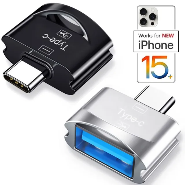 【Bill Case】高階 USB 3.0 轉 Type-C OTG 迷你轉接頭 霧銀(精緻輕巧 支持iPhone 15全系列)
