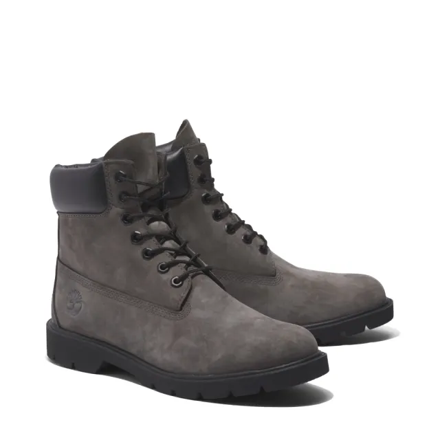 【Timberland】男款灰色磨砂革防水6吋休閒靴(A64YW033)
