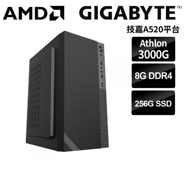 【技嘉平台】AMD 雙核 {佛洛斯} 文書電腦(Athlon 3000G/B450/8G/256G SSD)