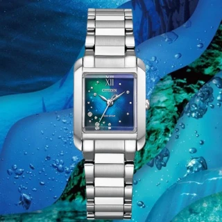 【CITIZEN 星辰】L系列  千彩之海 限量光動能方形鑽石腕錶28.4mm(EW5591-60L)