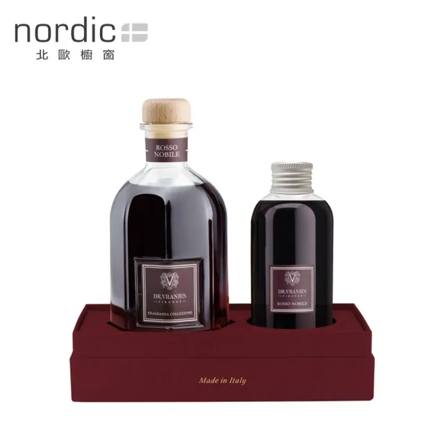 【北歐櫥窗】Dr. Vranjes Firenze Rosso Nobile 酒神葡萄釀 擴香紅色禮盒(250ml+補充瓶)