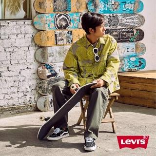 【LEVIS 官方旗艦】滑板系列 男款 寬鬆版工裝襯衫 / 加固耐磨工藝 / 迷幻波紋 熱賣單品 A0953-0004