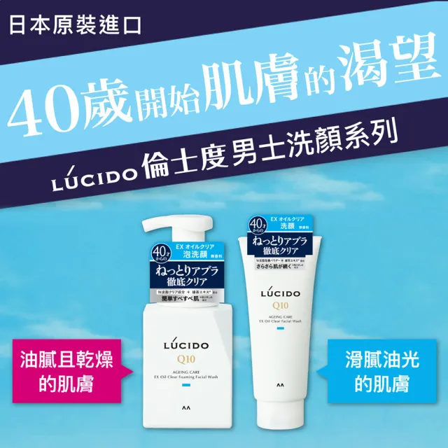 【LUCIDO 倫士度】男士全效泡洗顏150ml*4