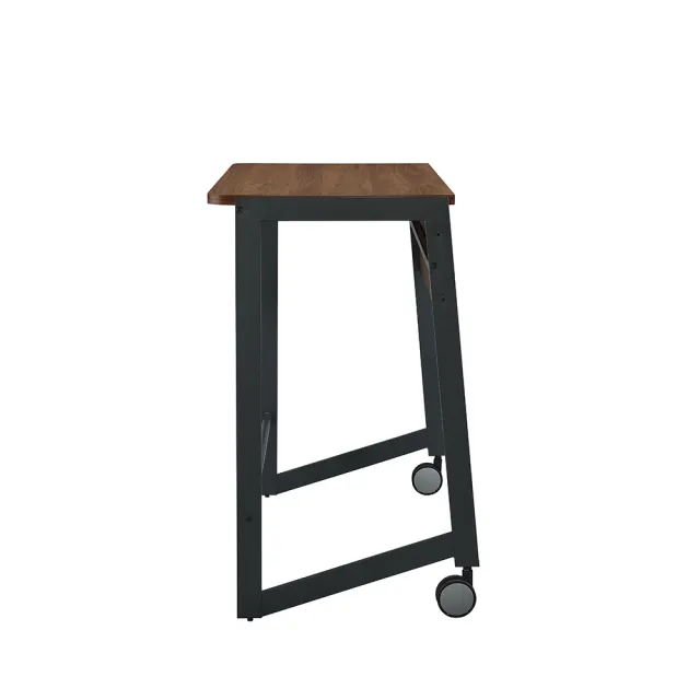 【berest】BD04-LW 活動吧檯桌-美式胡桃(吧檯桌/耐重置物架/收納桌/工作臺/附移動輪)