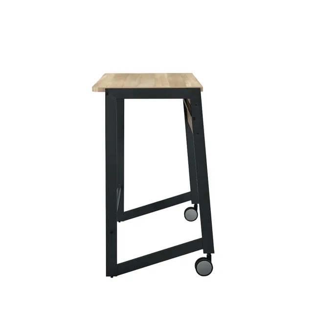 【berest】BD04-LW 活動吧檯桌-北歐白橡(吧檯桌/耐重置物架/收納桌/工作臺/附移動輪)