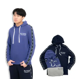 【Tommy Hilfiger】薄帽T 手臂串標 帽T 湯米上衣 平輸品(薄帽T)