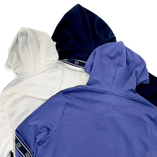 【Tommy Hilfiger】薄帽T 手臂串標 帽T 湯米上衣 平輸品(薄帽T9447DG3)