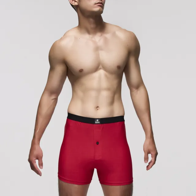 【Mr. DADADO】黑標系列 M-3L寬鬆中腰四角男內褲 超細纖維-GK9247RB(紳士紅)