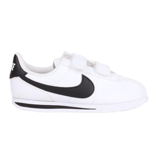 【NIKE 耐吉】17-22CM_耐克_CORTEZ BASIC SL PSV_兒童復古休閒鞋 白黑(904767102)