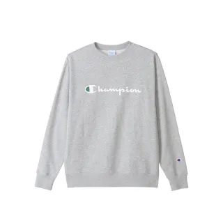 【Champion】官方直營-經典款印花LOGO大學T-男(灰色)