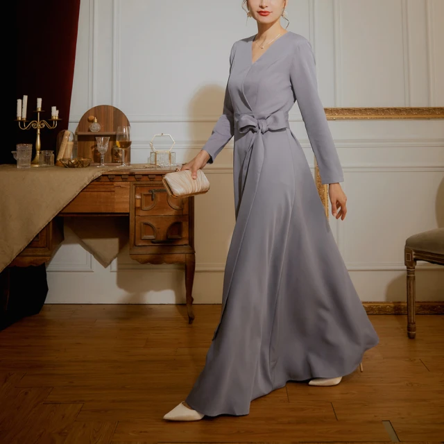 MOMA 海軍藍異材拼接洋裝(深藍色)優惠推薦