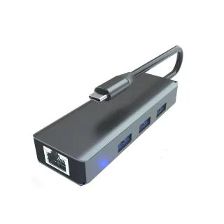 【Amachine】AMT-H02 TYPE C 轉RJ45+USB3.0 4合1 HUB(USB3.0/GigaLAN)