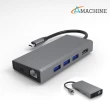 【Amachine】AMT-H04  TYPE C極速PD 8合1 多功能HUB(HDMI/PD快充/USB3.0/GigaLAN/TF/SD)
