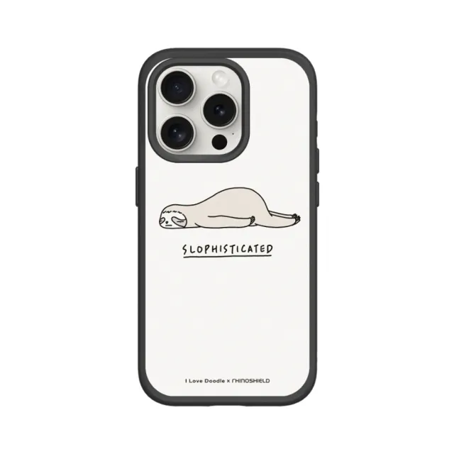 【RHINOSHIELD 犀牛盾】iPhone 12 mini/Pro/Max SolidSuit背蓋手機殼/樹懶(I Love Doodle)
