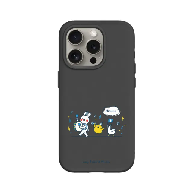 【RHINOSHIELD 犀牛盾】iPhone 12 mini/Pro/Max SolidSuit背蓋手機殼/music!(懶散兔與啾先生)