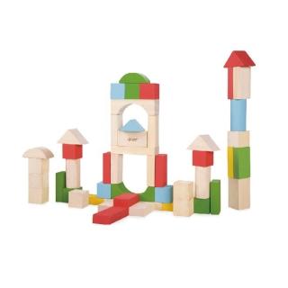 【Classic world 德國經典木玩客來喜】德國基礎城市積木(50PCS)