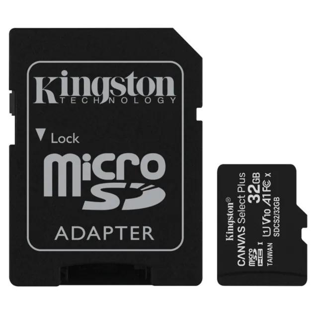 【Kingston 金士頓】新版 32GB CanvasSelect Plus microSDXC記憶卡 SDCS2(讀速100MB/s 原廠永久保固)