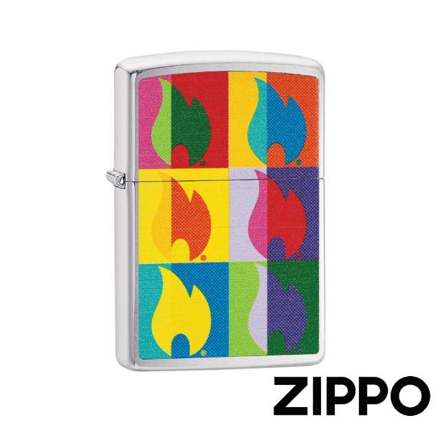 【Zippo】經典色塊火焰防風打火機(美國防風打火機)