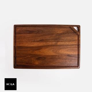 【HOLA】Wood相思木可吊掛溝槽砧板40x28cm