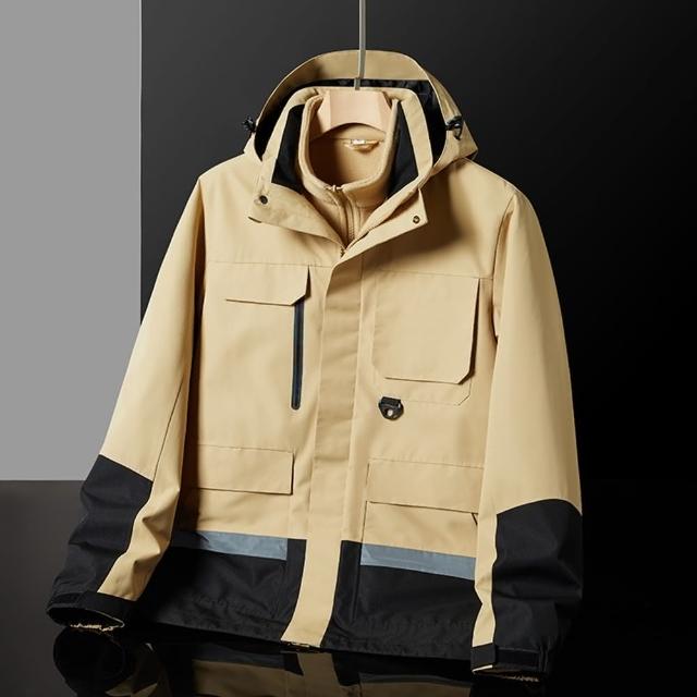 【巴黎精品】現貨+預購 衝鋒衣休閒夾克(連帽雙色立領休閒男外套3色a1du46)