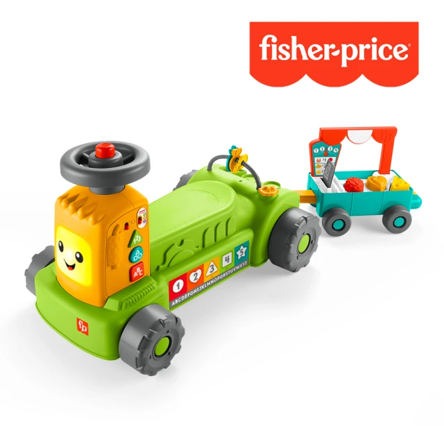 Fisher price 費雪 農場市集拖拉車(超值2件組/農場市集學步車+拖拉車)