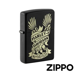 【Zippo】Harley-Davidson雷雕金鷹防風打火機(美國防風打火機)