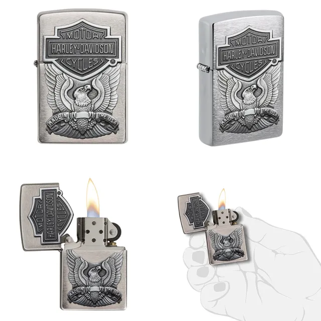 【Zippo】Harley-Davidson哈雷飛鷹徽章防風打火機(美國防風打火機)