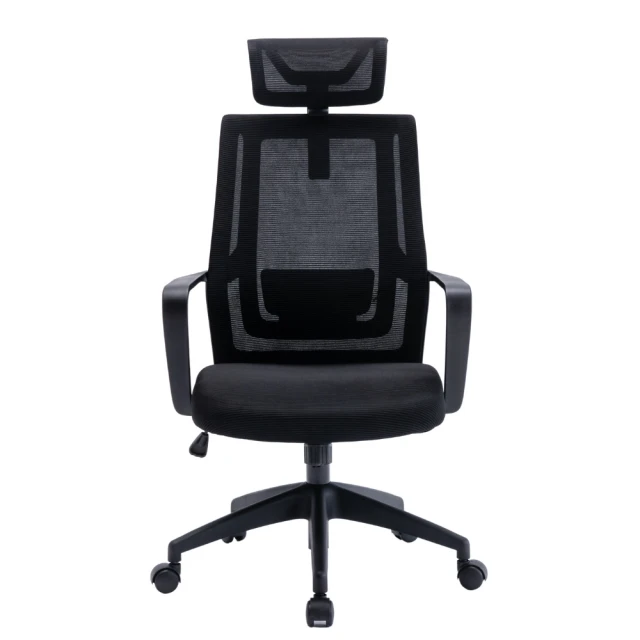 YOKA 佑客家具 影瞳工學椅-黑-免組裝(辦公椅 主管椅 