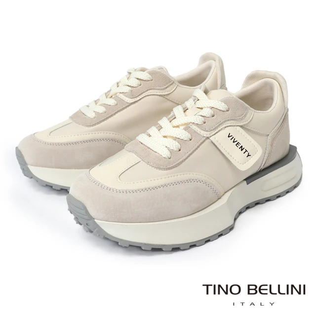 TINO BELLINI 貝里尼TINO BELLINI 貝里尼 時尚運動風厚底休閒鞋LB0V010-0(灰白)