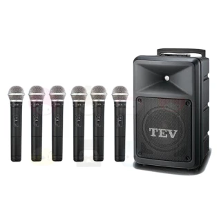 【TEV】TA-6900 配6手握式 無線麥克風(8吋180W移動式無線擴音機/無DC/無USB)