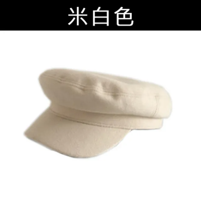 【OT SHOP】帽子 厚呢料平頂八角帽 貝雷帽 畫家帽  C2039(純色 momo獨賣款 寒流 保暖 帽子)
