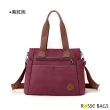 【Rosse Bags】時尚簡約大容量手提肩背包 帆布包 托特包(現+預  卡其色 / 灰色 / 咖啡色 / 紫色 / 黑色)