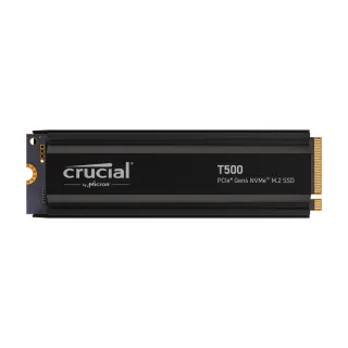 【Crucial 美光】T500 1TB 含散熱器 PCIe Gen4 NVMe M.2 固態硬碟 SSD(CT1000T500SSD5)