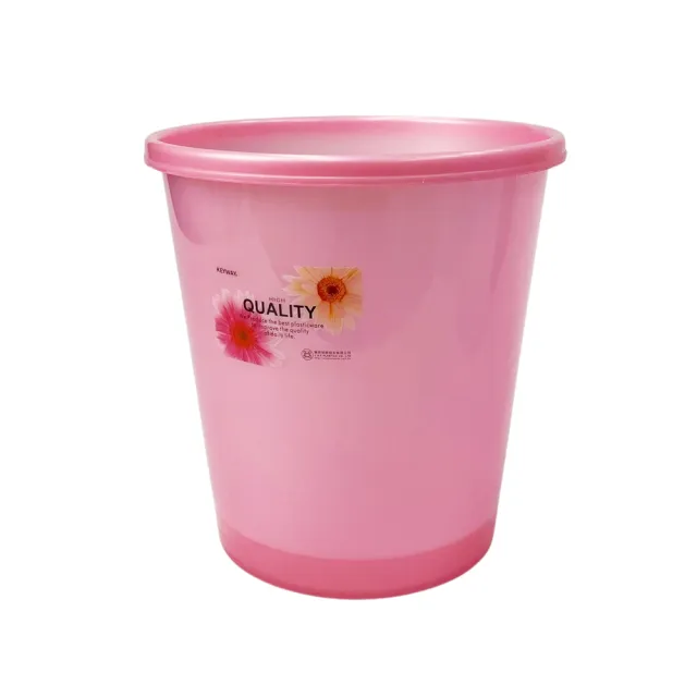 【生活King】小珠光花語垃圾桶-4.8L(3色可選)