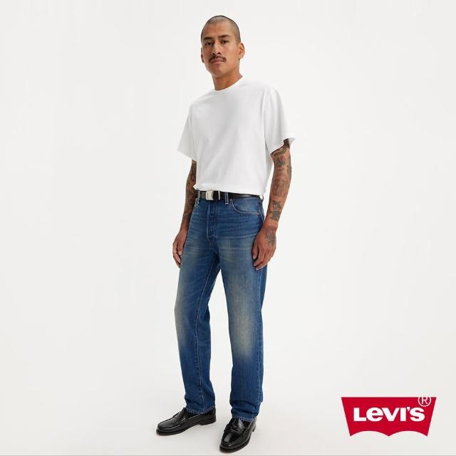 【LEVIS 官方旗艦】男 1954”s 501經典復古直筒牛仔褲/復古深藍刷色水洗/直線條刷色 熱賣單品 A4677-0016