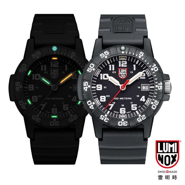 【LUMINOX 雷明時】SEA TURTLE 0300海龜系列腕錶-黑x白時標(39mm)